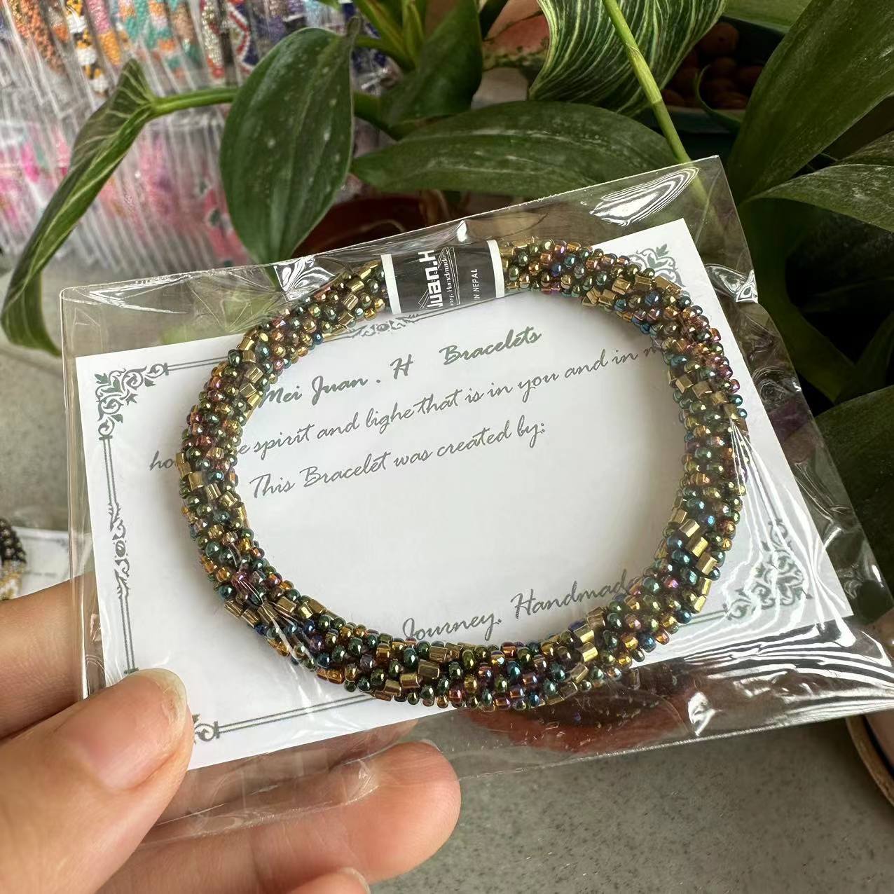 Wholesale Nepal Japanese Essential Oil Diffuser Hand-woven Beaded Bracelet